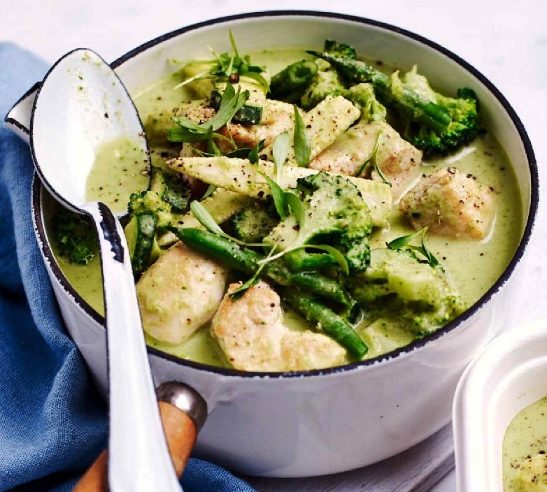 Soupe poulet/curry vert Qy72