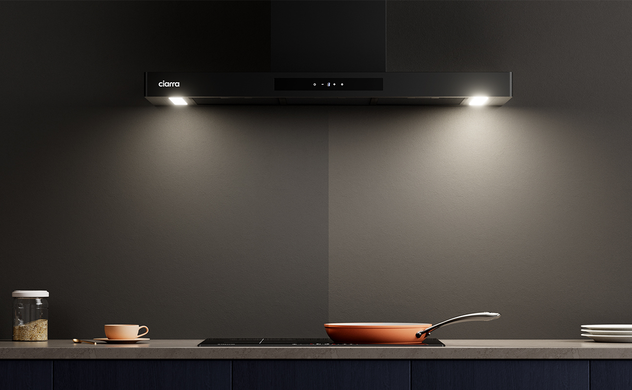 hotte 90cm ciarra led lampe dimmable