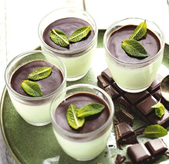 Panna cotta menthe douce/chocolat 0796