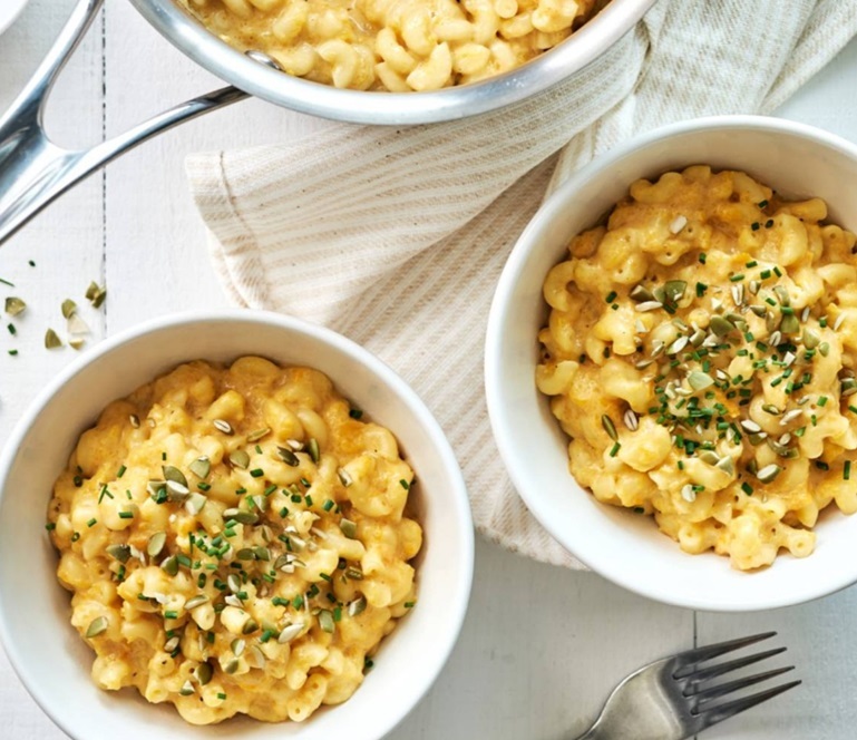 Macaronis au fromage et à la courge 9zg8