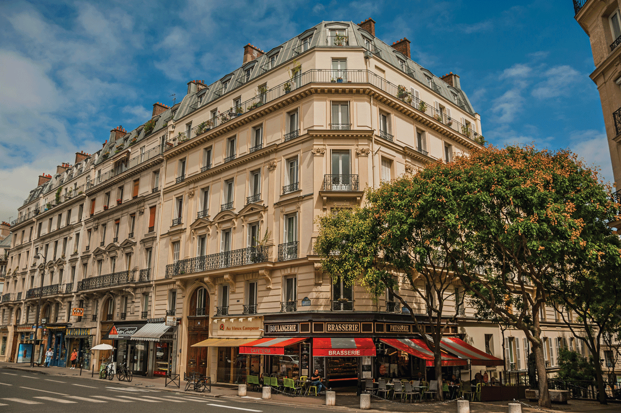 floor plan of Haussmann building in Paris
