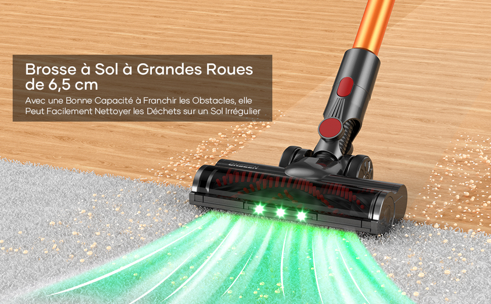Aspirateur Balai Sans Fil MIUZZY - 30kPa 260W - Autonomie 50min - Anti-Emmêlement - LED