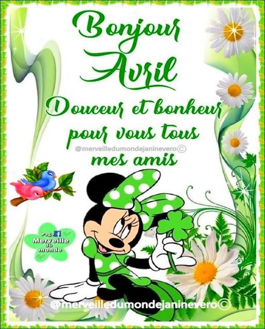 Bienvenue au mois d'Avril.....
