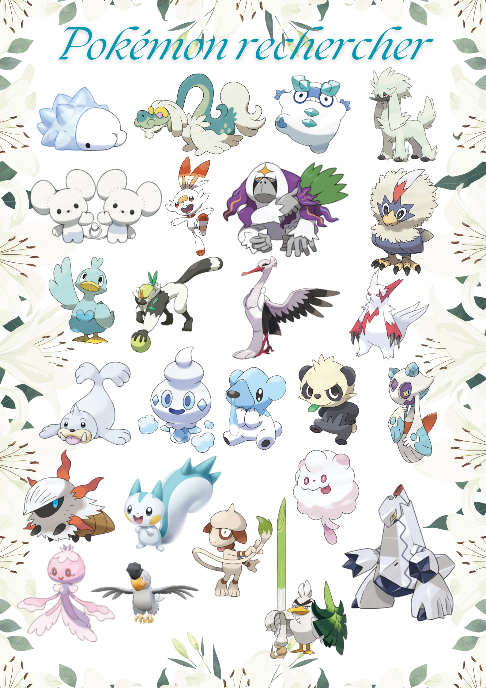 Les Pokémons Blanc par Lily Shaw Jm5x