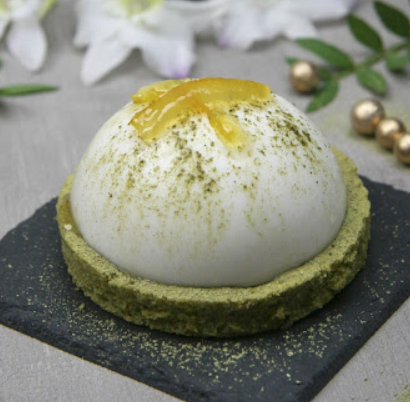 Entremet yuzu/matcha Bz7p