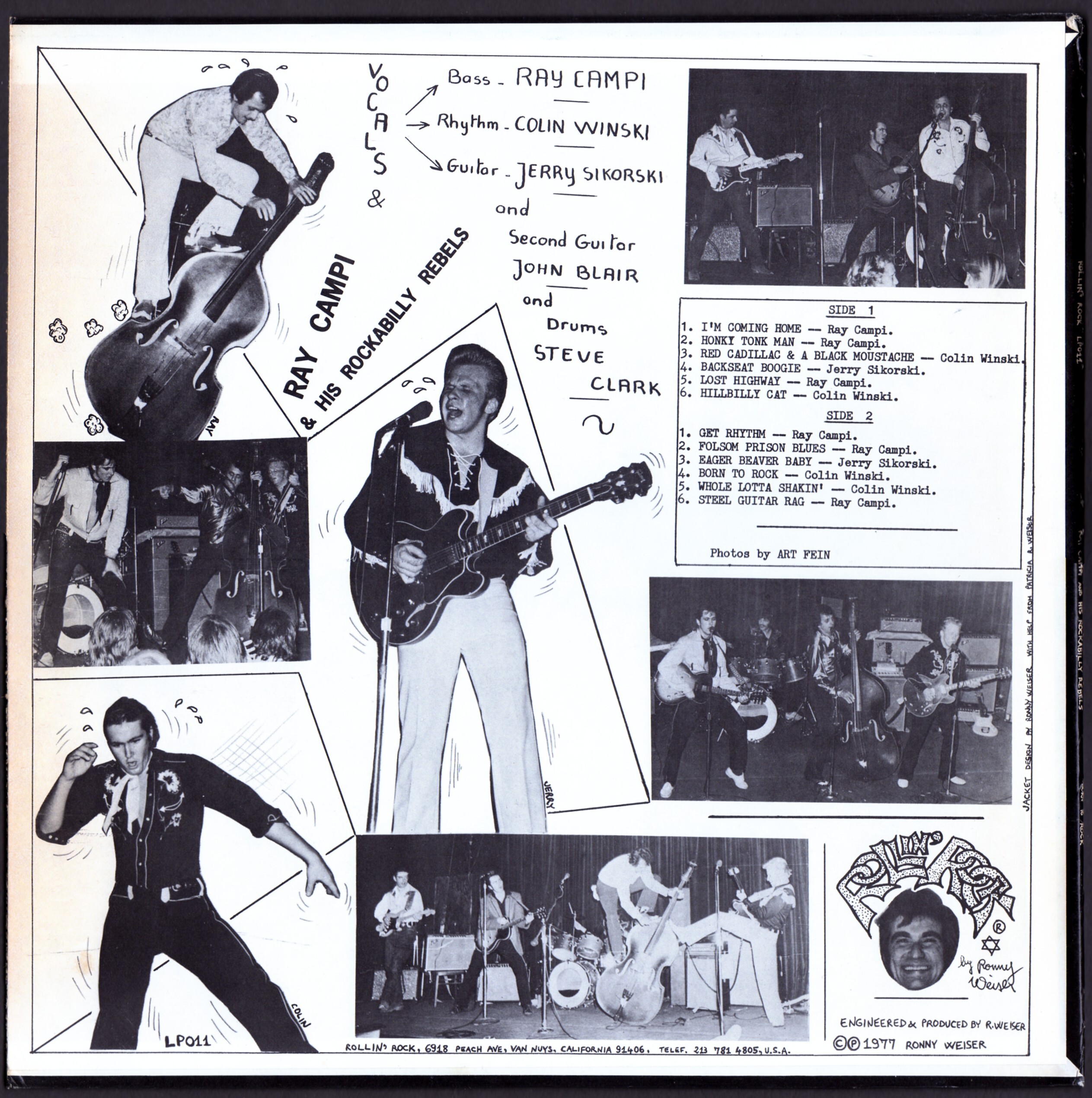 RAY CAMPI  & His Rockabilly Rebels  lp "Rollin' Rock 011" (1977) Dd3f