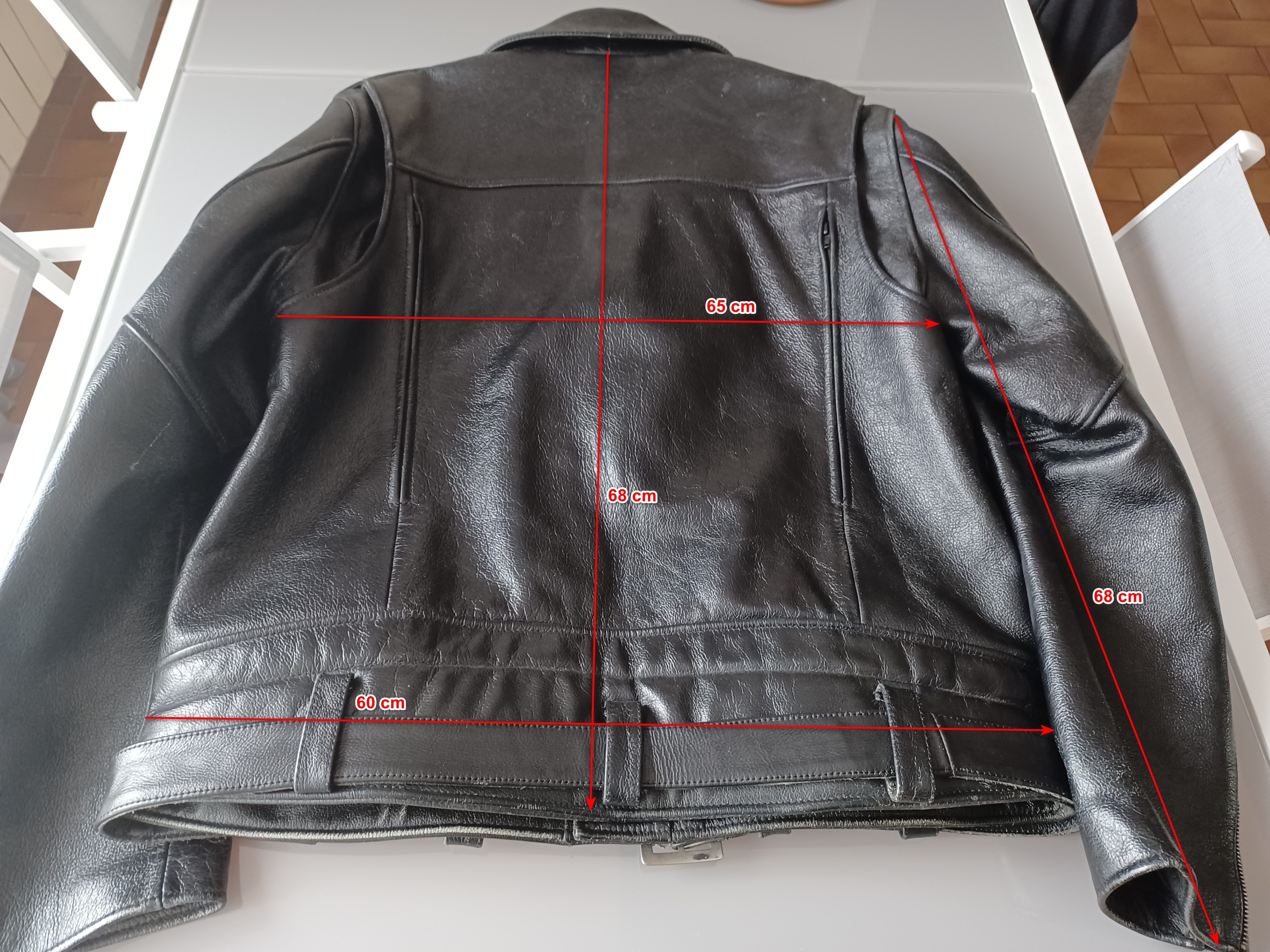 Blouson Cuir Vieilli Harley-Davidson XL coupe Perfecto Azid