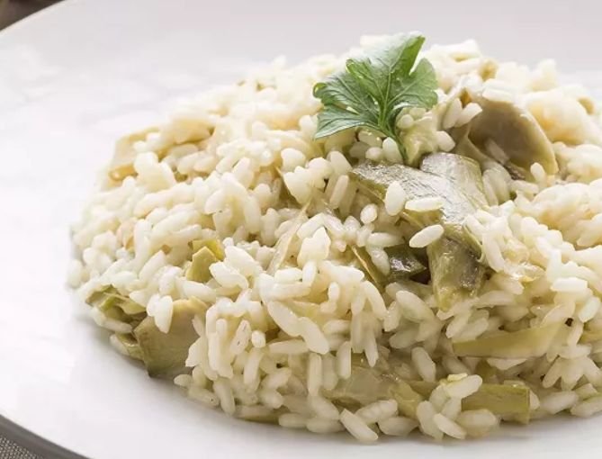 Risotto aux cœurs d'artichauts Bzg9