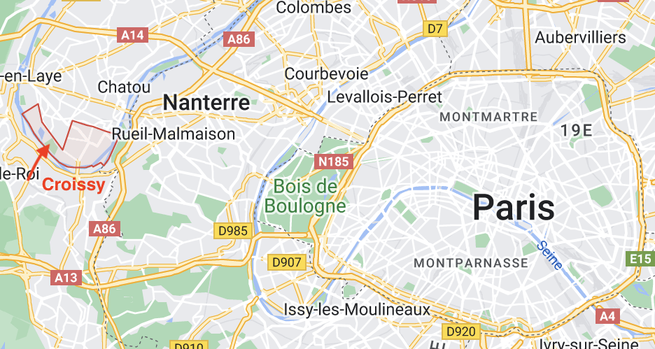 Location of Croissy comparing to Paris