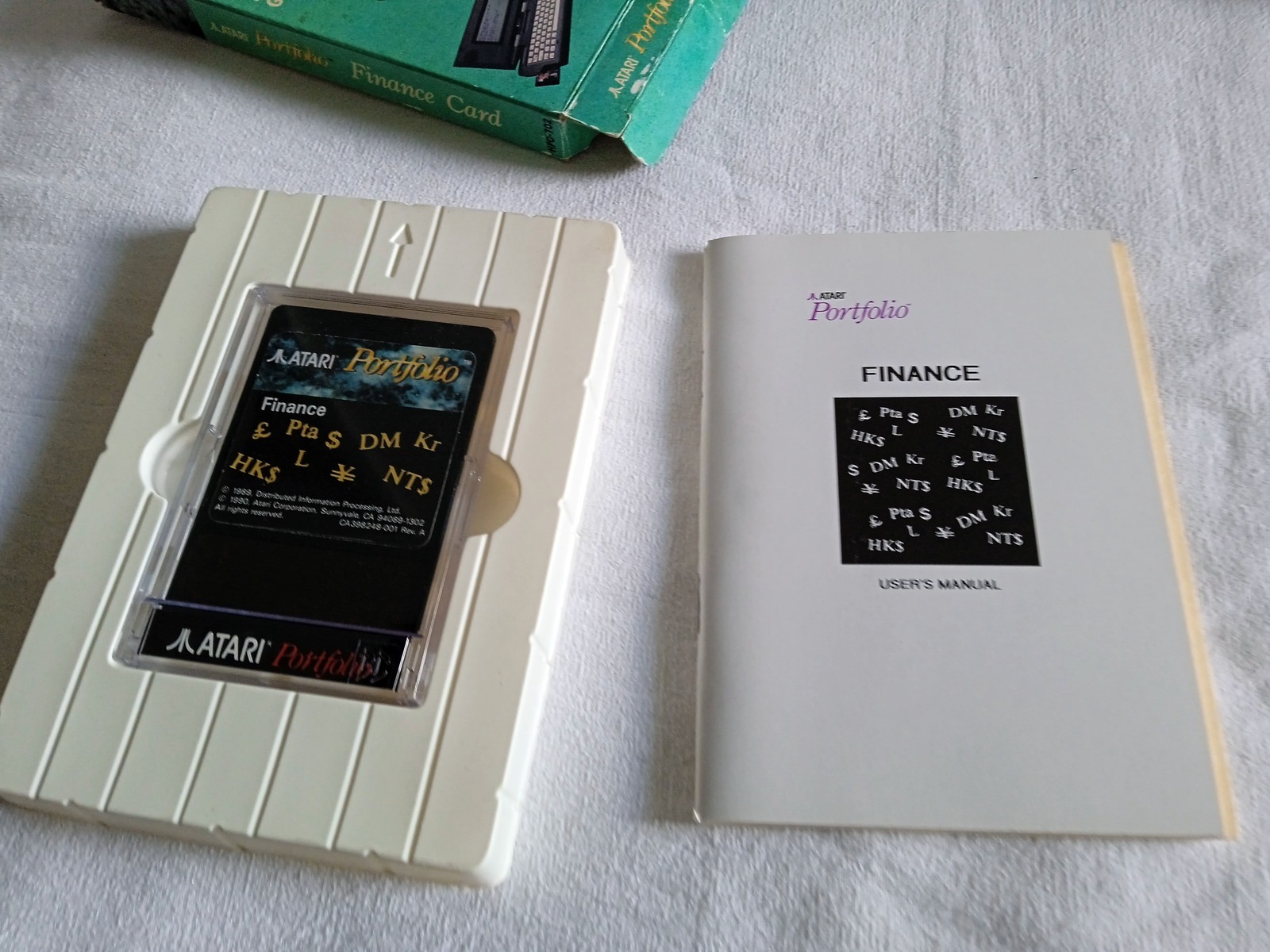 Atari Portfolio - Ordinateur De Poche Vintage 1989 Avec Documents - Fonctionne