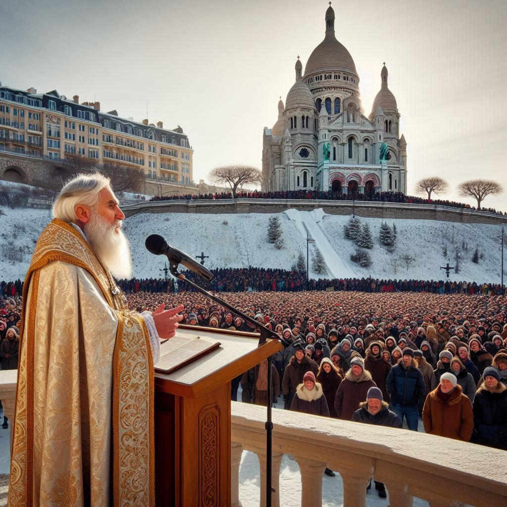 Le Papriarche Zosime XII bénissant la nouvelle année clovanienne. 