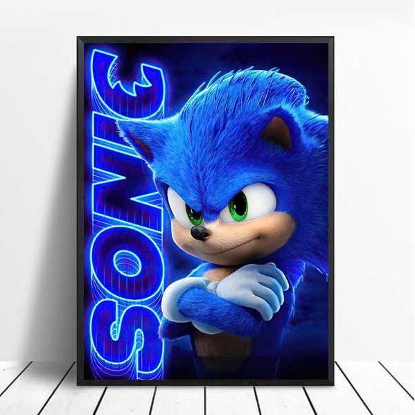 Ma Little Canv - Pôster Sonic - 30x40cm - Decoração Quarto Menino Menina - Pôster