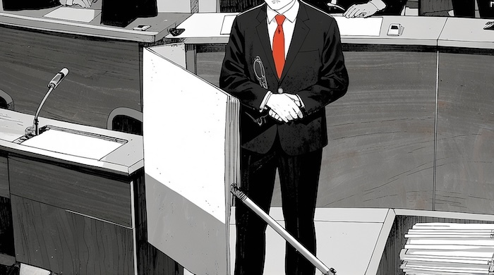 Courtroom Scene Illustration