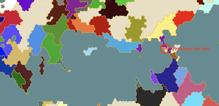 Situation géographique de la province de Ieri.