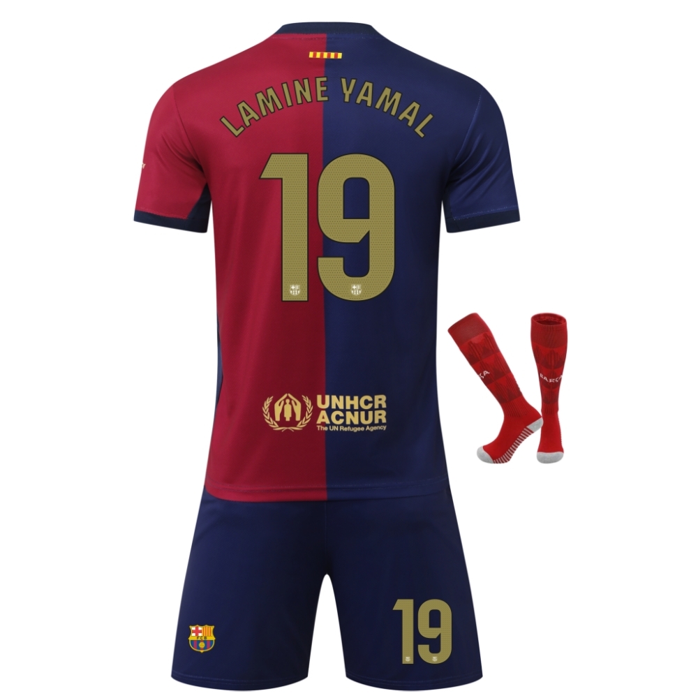 Echipament Sportiv Barbati Barcelona Yamal Fotbal Jersey, 180-185