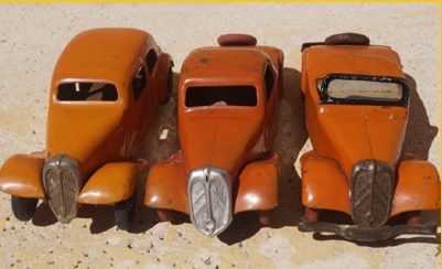 Jouet Ancien Citroën Traction Coupé - JRD - 1936 - Tôle, 29 Cm