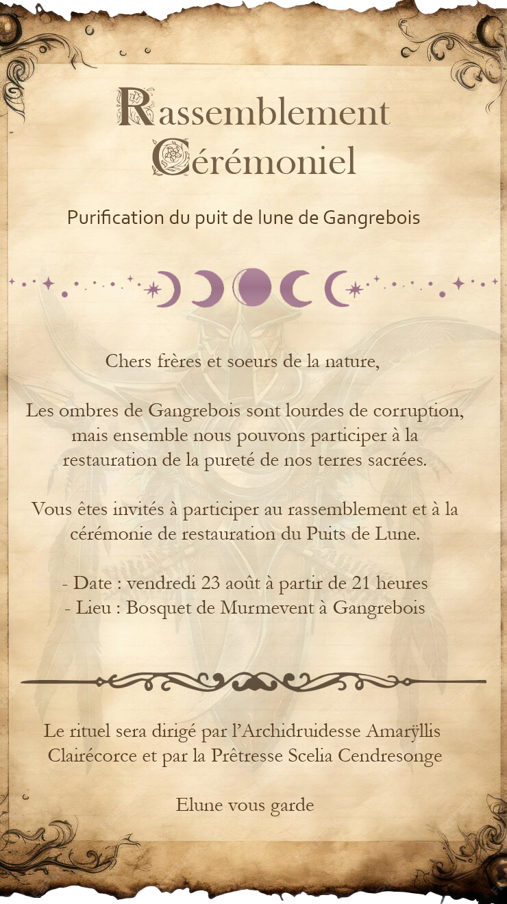 Cérémonie - Purification du puit de lune de Gangrebois 548b