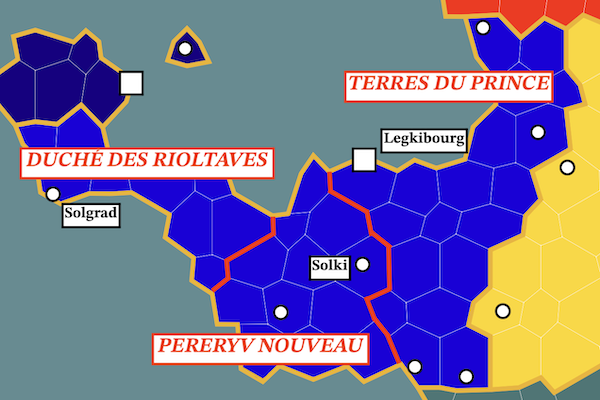 Carte du territoire clovanien en 1839.