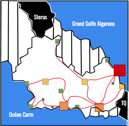 La carte des lignes de train de la CNF