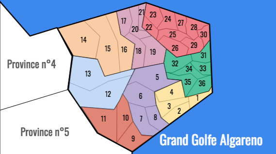 La carte des districts de Milenze