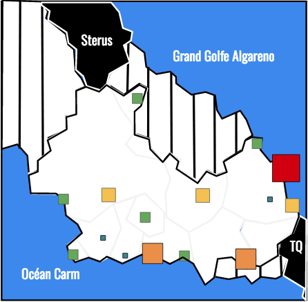 Cartes avec des villes