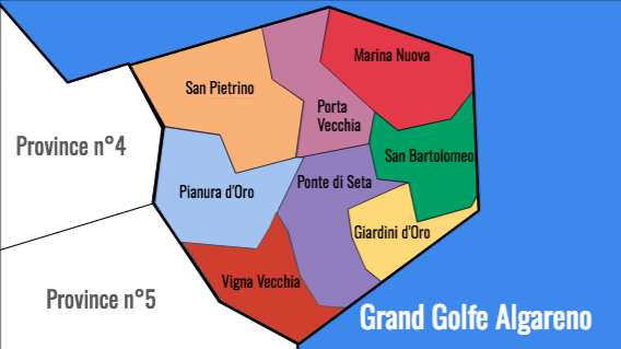 La carte des quartiers de Milenze