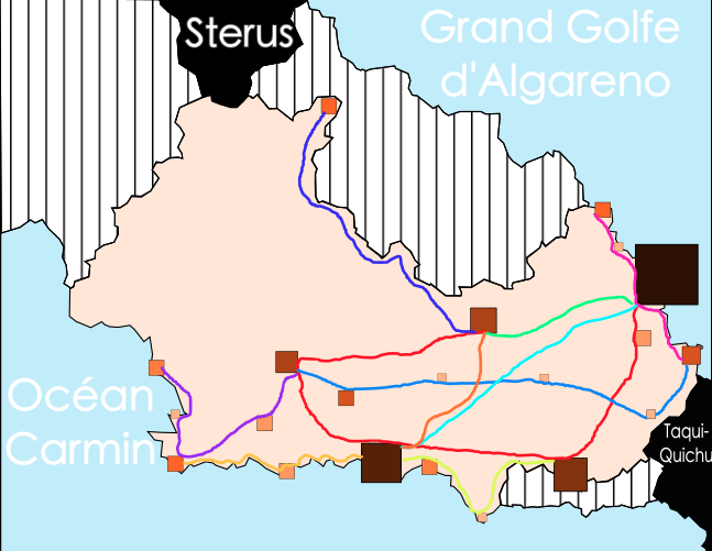 Carte des autoroutes de l'<i>Autostrade Occidaliane</i>