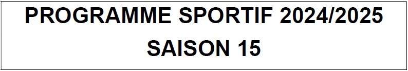 Programme sportif 2024-2025 Wocc