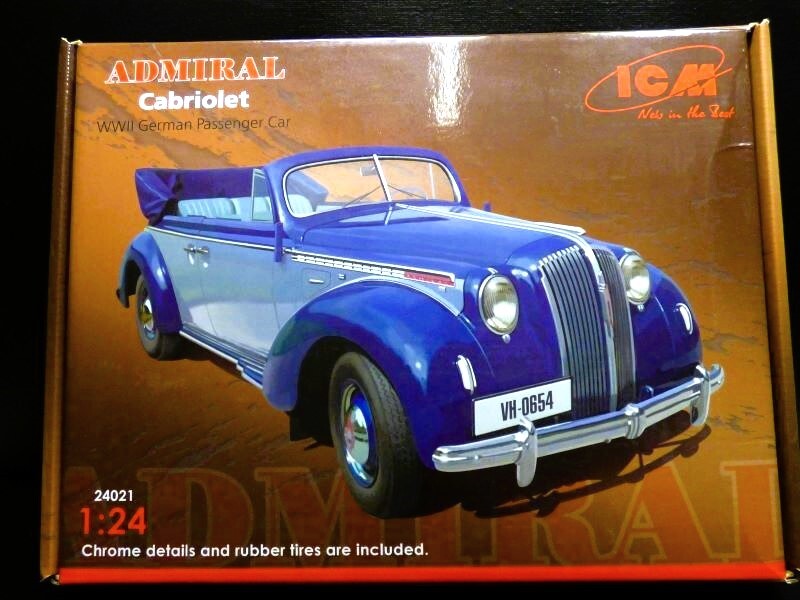 OPEL ADMIRAL Cabriolet  WW2 German Passanger Car - ICM - 1/24 1krd