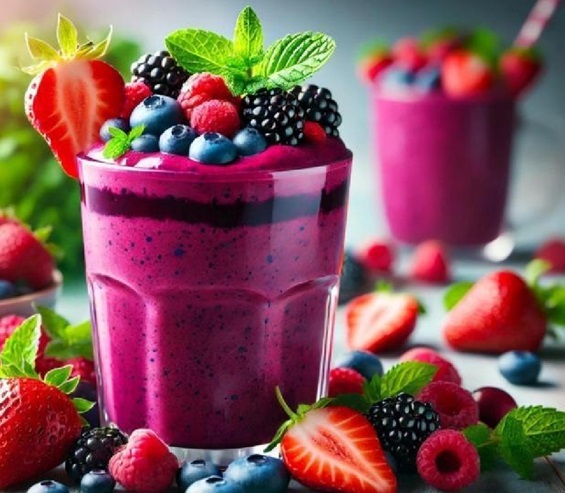 Smoothie aux fruits rouges Wcoe