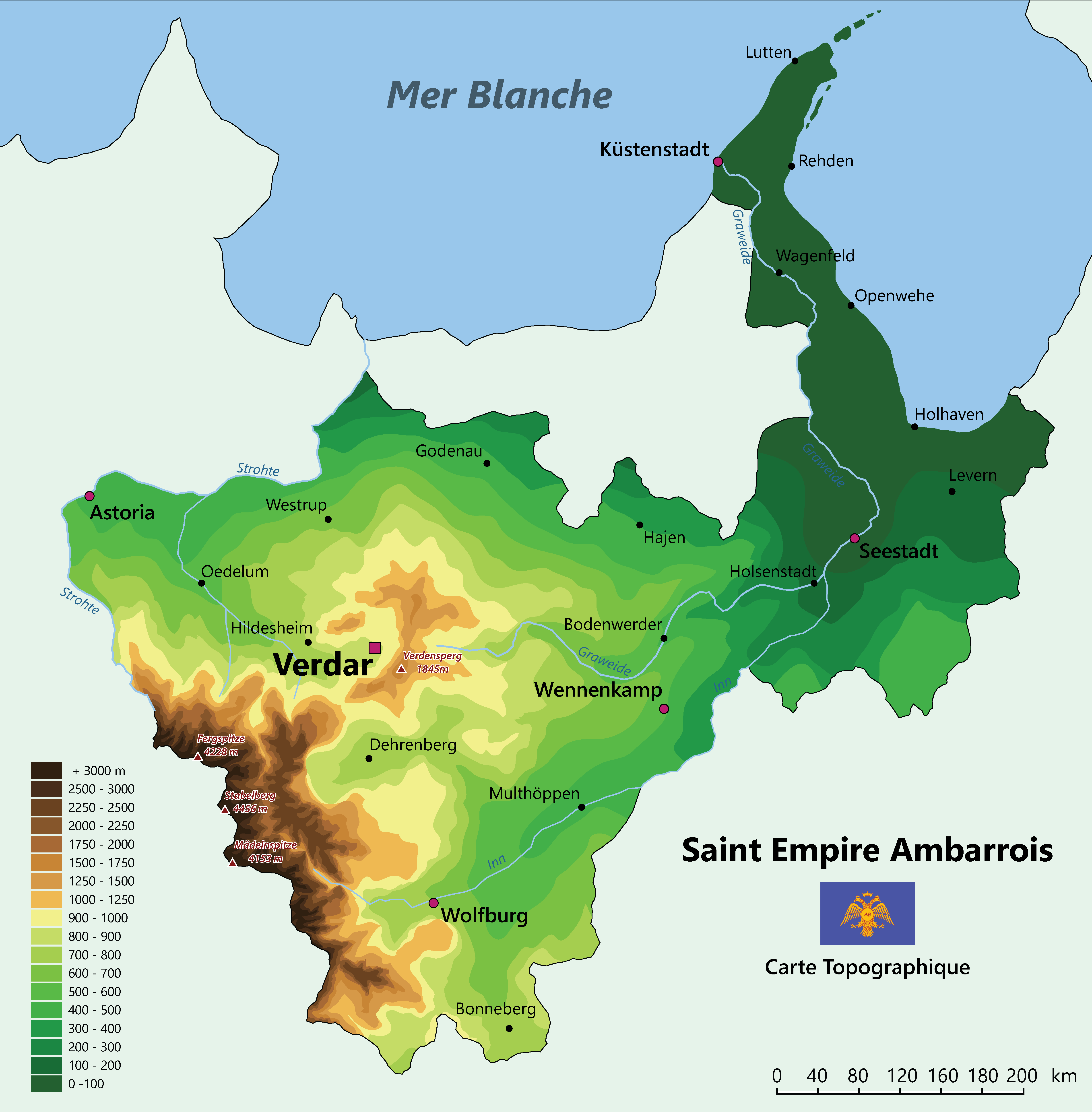 Carte topographique de Saint Empire Ambarois