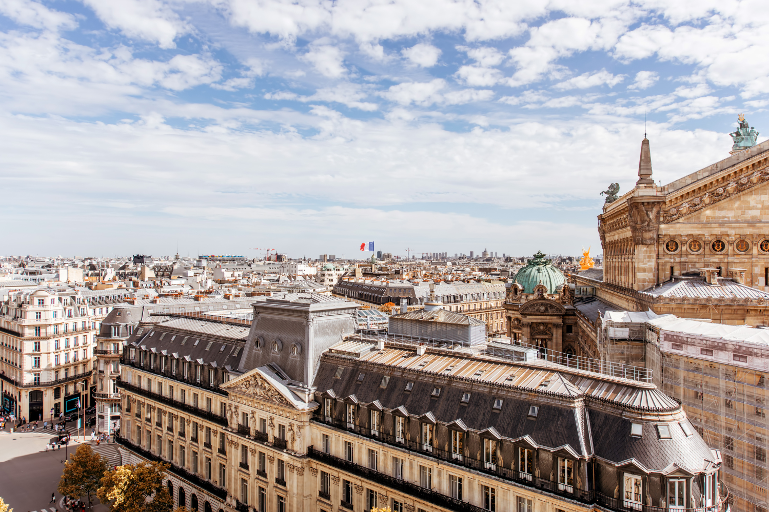 Galeries Lafayette rooftop terrace - View of Paris