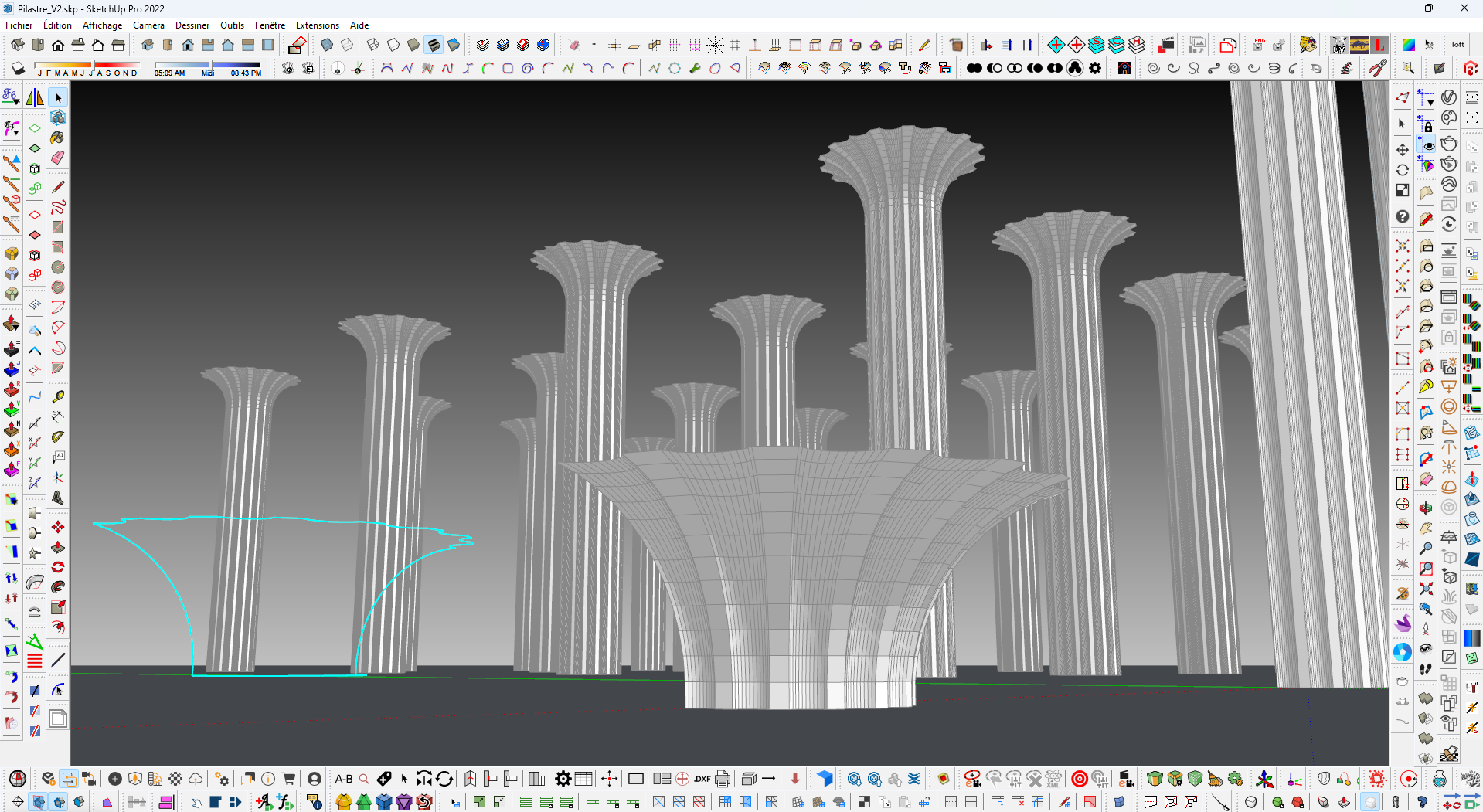  [ SKETCHUP généralité ] Tête de pilastre Tgy2