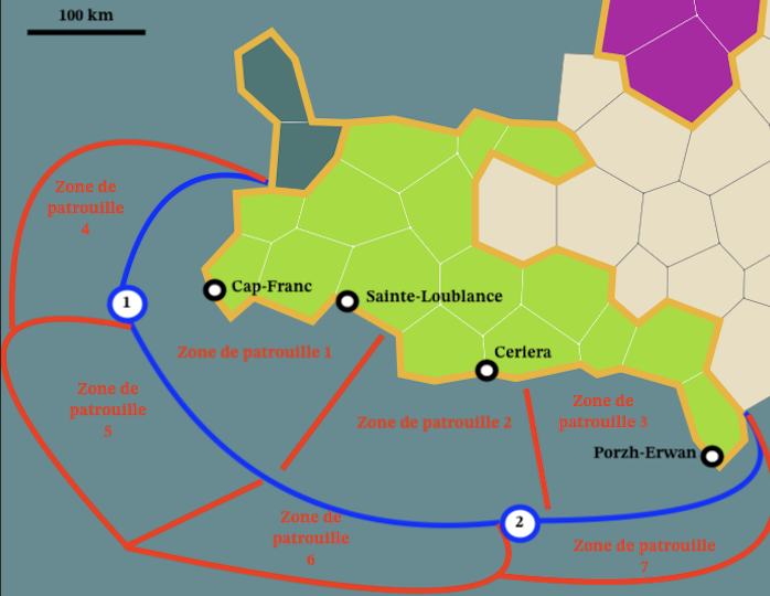 Carte militaire confidentielle de l'Opération Chélonioïde