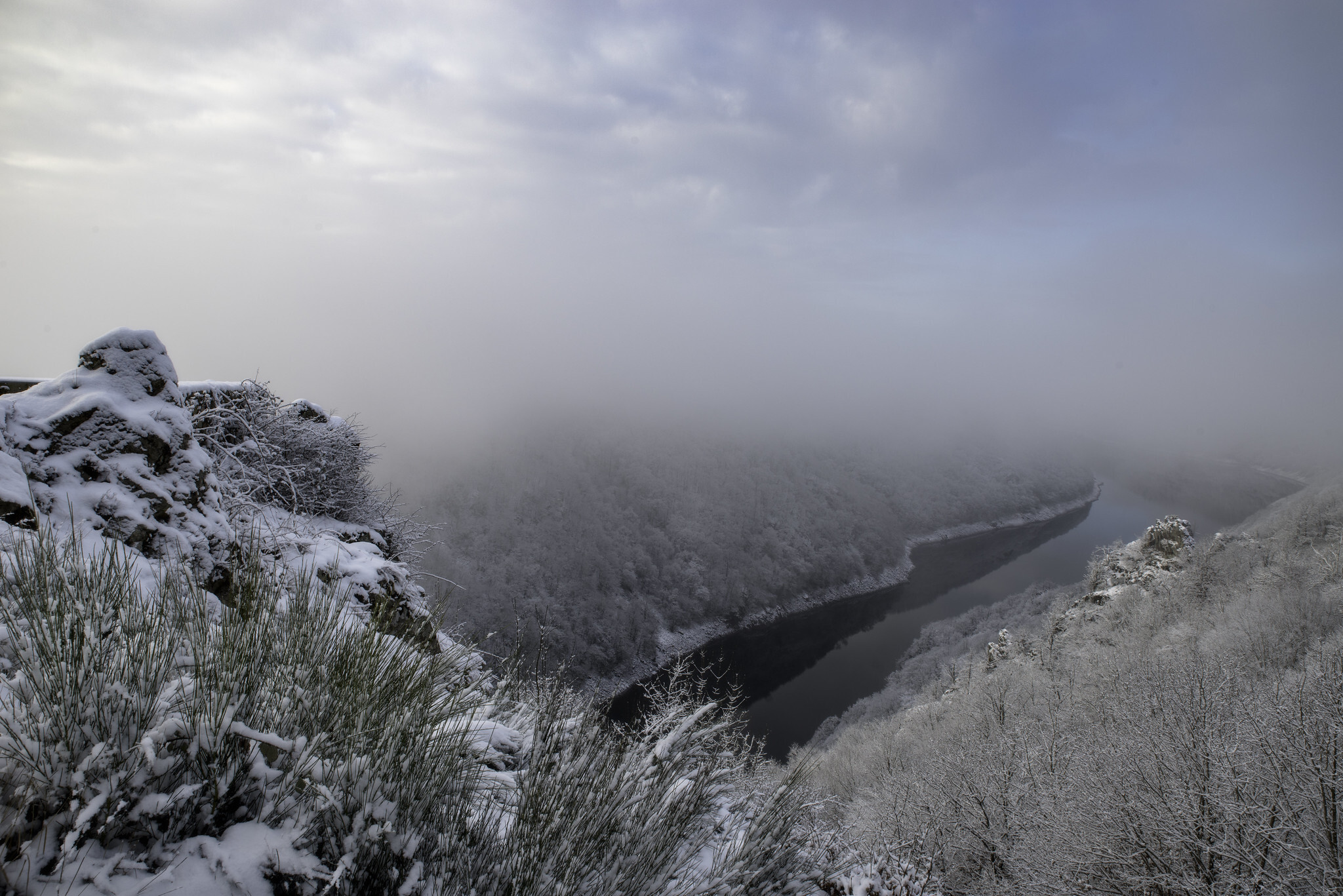 Paysage hivernal des Gorges