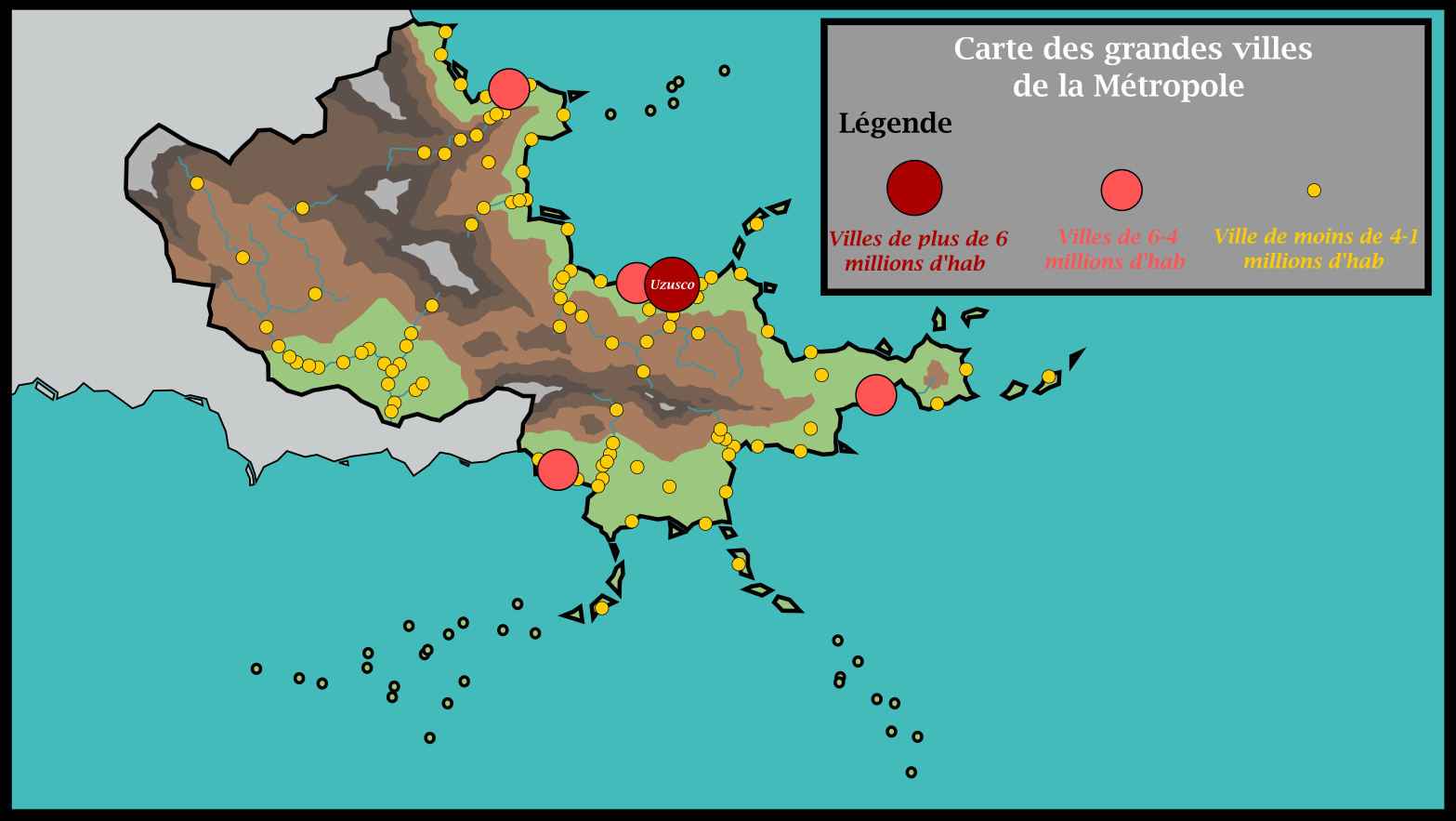 Carte des grandes villes