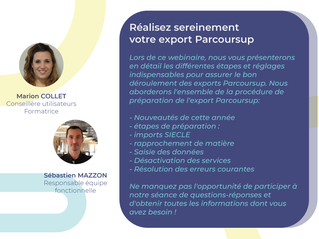 Webinaire de préparation à la rentrée scolaire : initialisation des données de l'ENT. Pour une rentrée scolaire 2024 réussie en tant que chef d'établissement ou conseiller principal d'éducation, ne manquez pas notre webinaire sur l'initialisation des données de votre ENT.