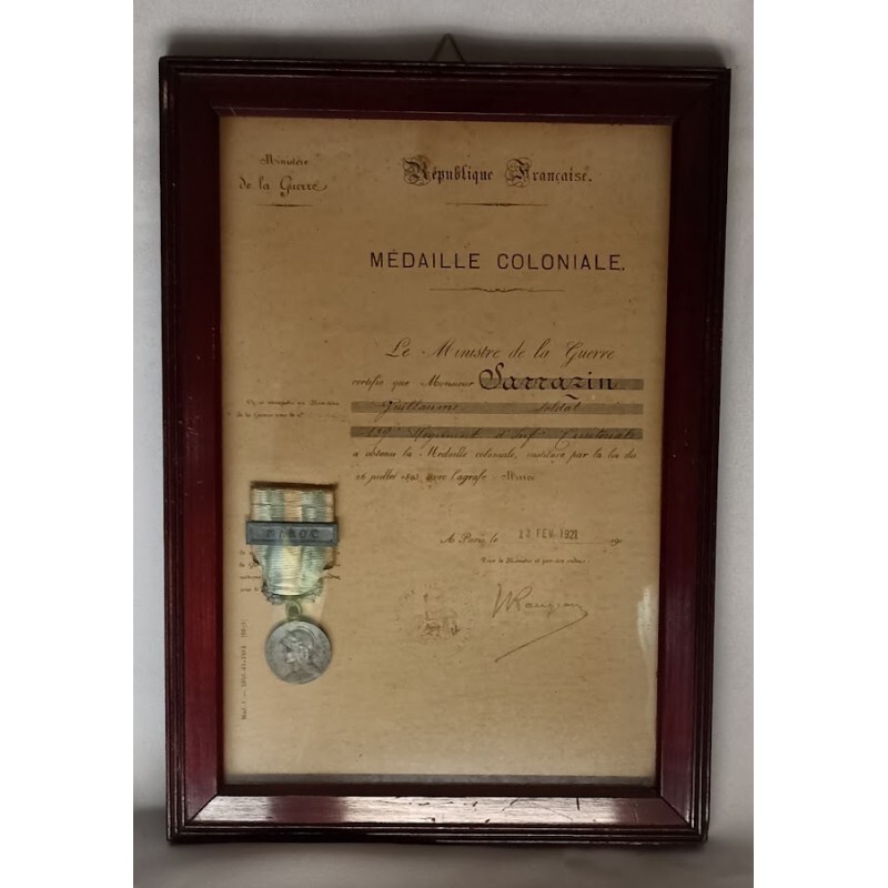 Datation médaille coloniale