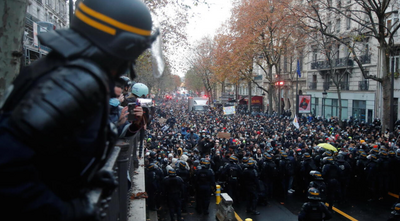 manifestation du Front Populaire Kartien contre le Parti Reconquête Royale