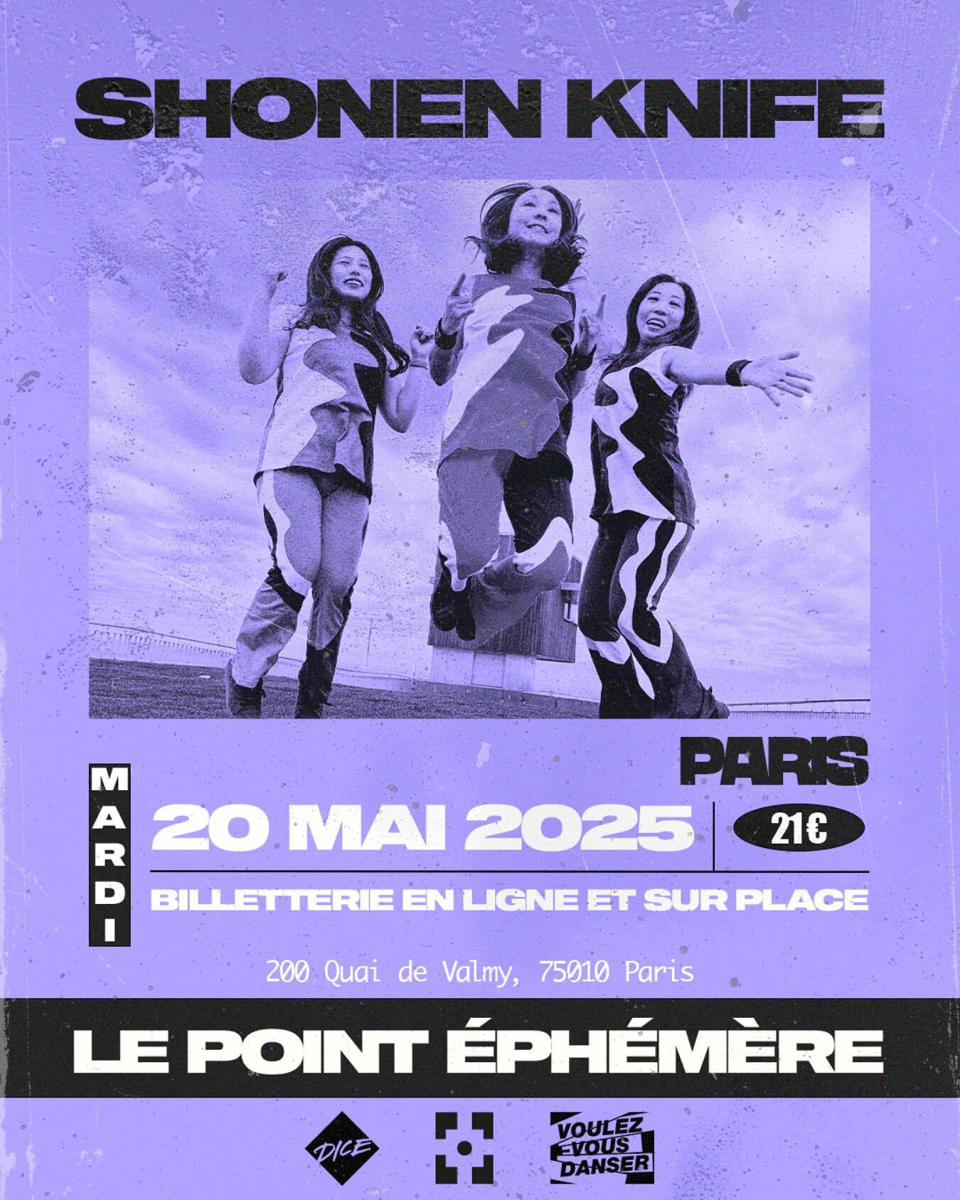 Shonen Knife - Have A Knife Day Tour - EU / UK 2025 - Le Point Ephémère, Paris - 20 Mai 2025 Shonen Knife - Have A Knife Day Tour - EU / UK 2025 - Le Point Ephémère, Paris - 20 Mai 2025