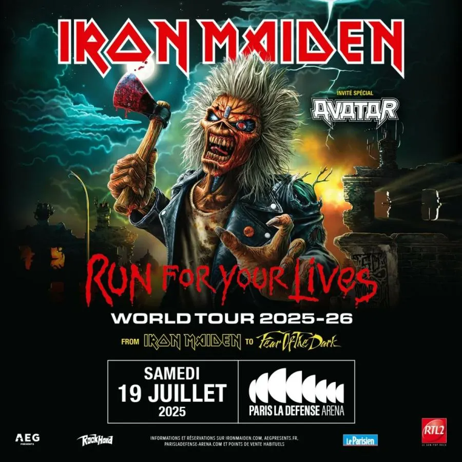 Iron Maiden : Run For Your Lives - World Tour 2025-26 - Paris La Défense Arena - 19 Juillet 2025 Iron Maiden : Run For Your Lives - World Tour 2025-26 - Paris La Défense Arena - 19 Juillet 2025