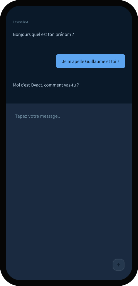 Wireframe chat expand sombre