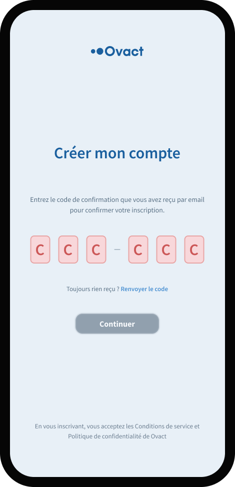 Wireframe inscription erreur clair 