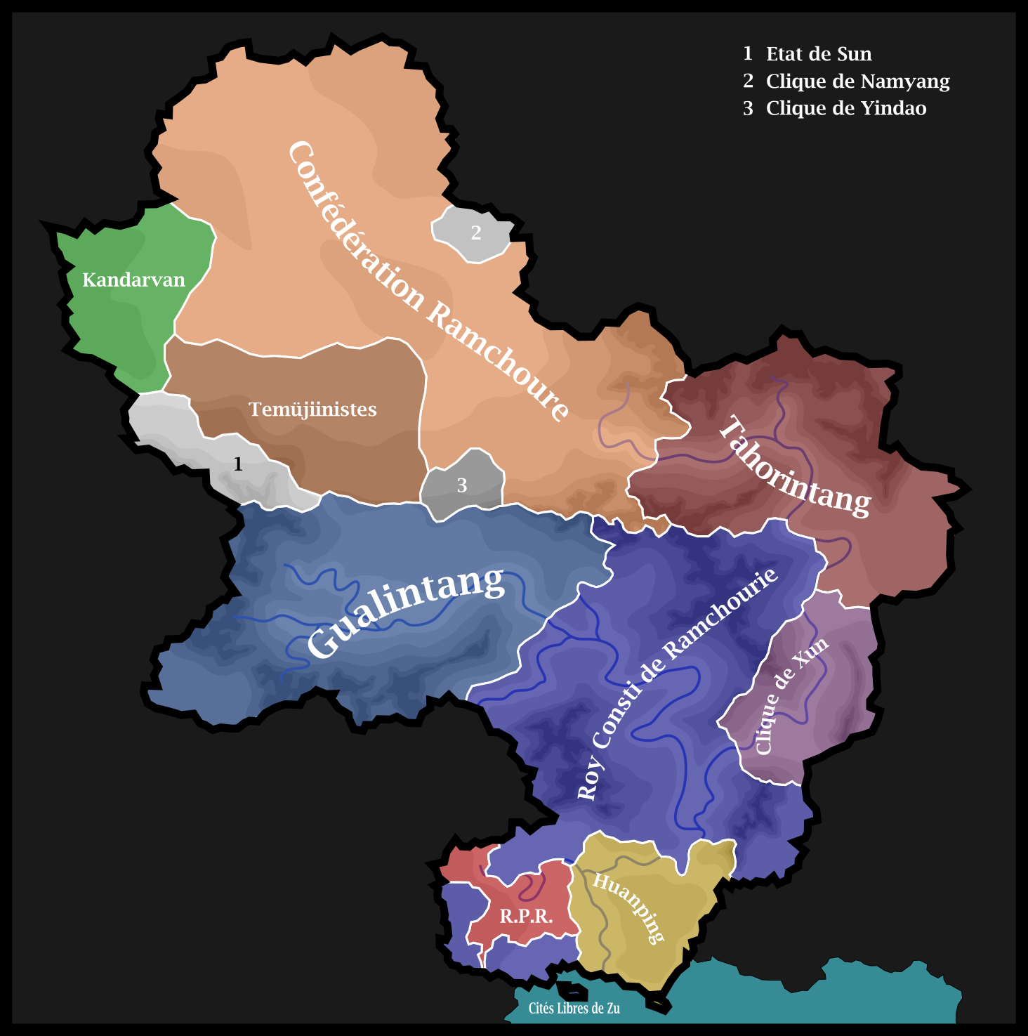 Carte de la Ramchourie fin 2017 Carte de la Ramchourie fin 2017