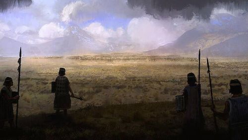 Soldats de Tentéotl se préparant pour une bataille