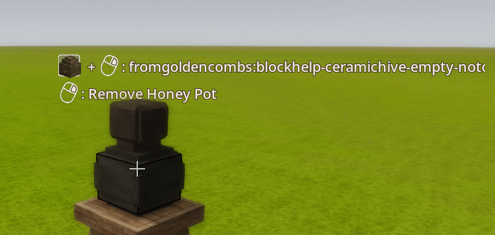 Ceramic beehive showing wrong name