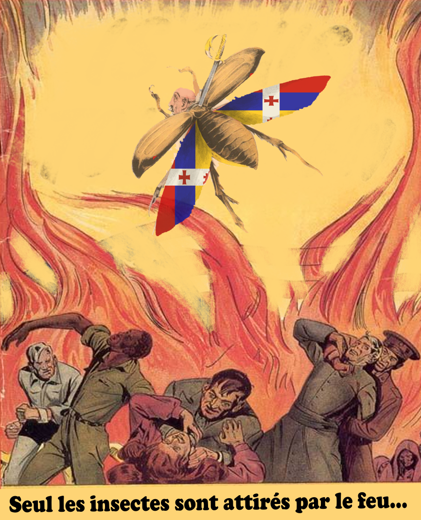 Affiche de propagande de la presse public "Hürriyet" sur ls Quatre Qallées