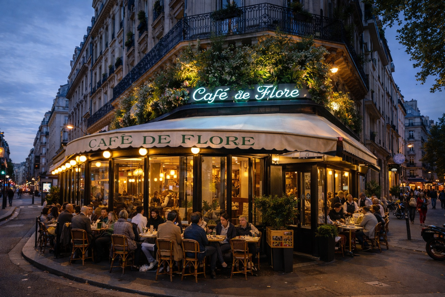 Café de Flore, Saint Germain des Prés, Paris 6th district