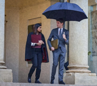 Diplomates sous la pluie