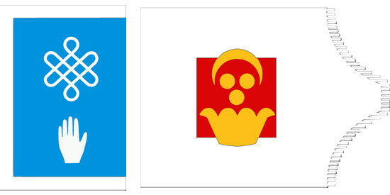 Divers drapeaux utilisés au Talaristan avant l'unification.